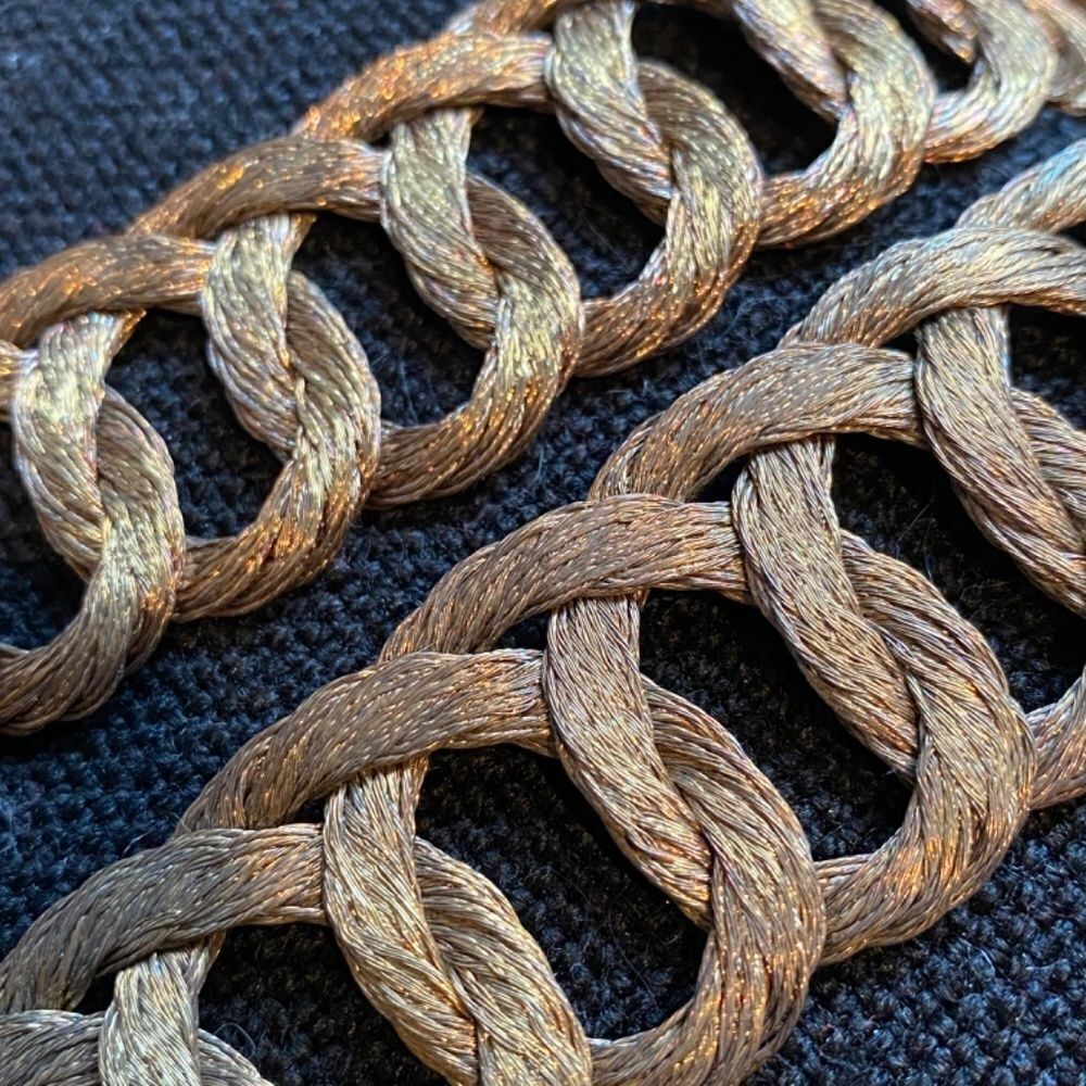 Vintage Bronze Link Belt with Big Buckle - Picture 3 of 8